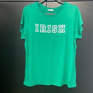 Green soft t-shirt “IRISH”